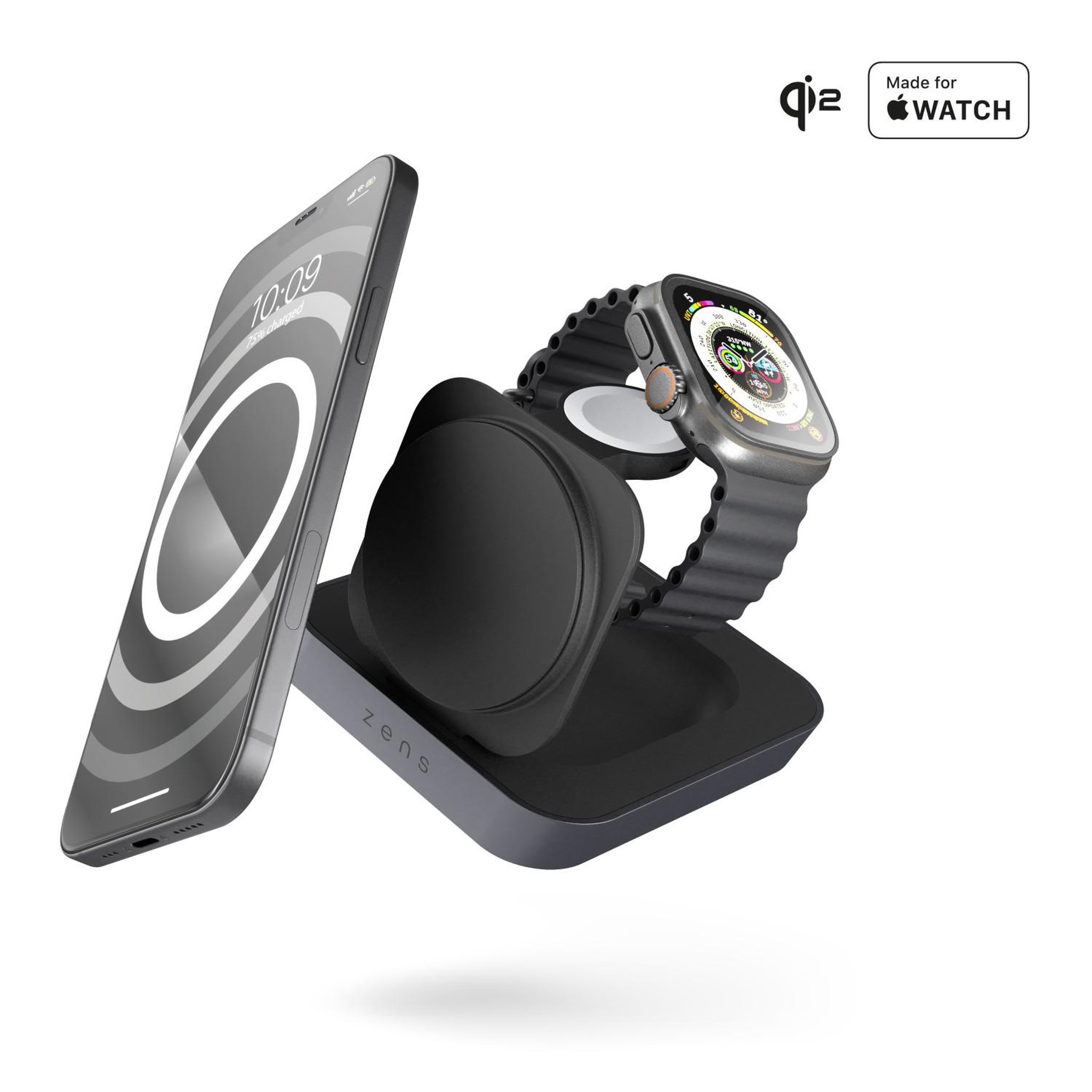 Voir la diapositive 3 : Otterbox Otterbox zens nightstand magnetic wireless charger pro 2, noir