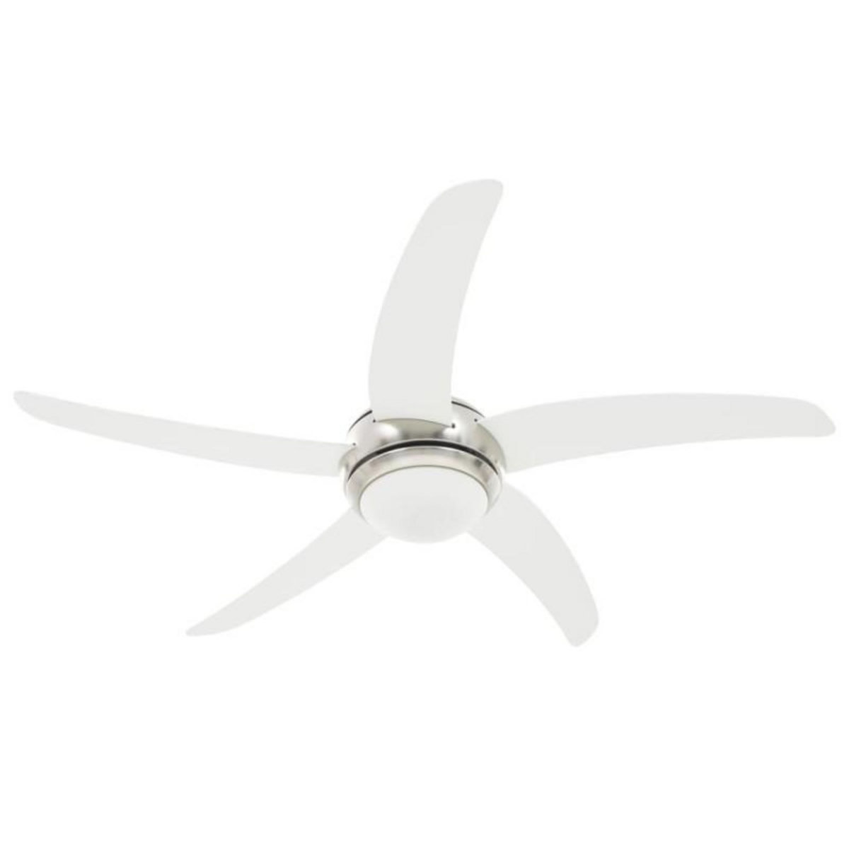 VIDAXL Ventilateur de plafond orné avec lampe 128 cm Blanc