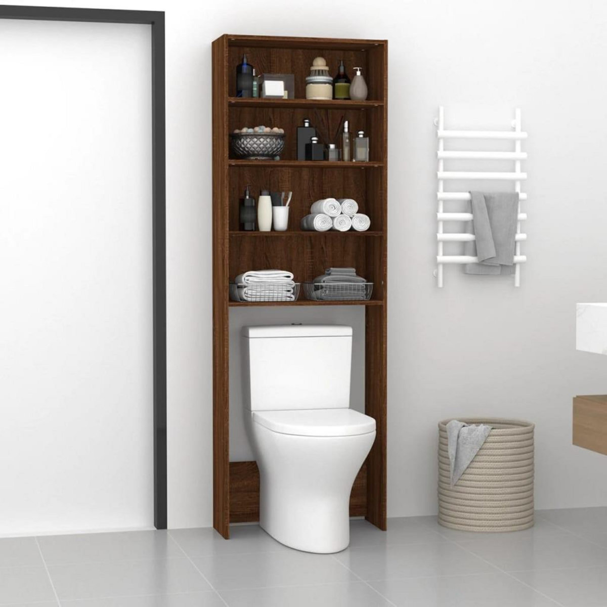 VIDAXL Meuble pour machine a laver Chene marron 64x24x190 cm