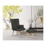 Voir la diapositive 2 : Habitat et Jardin Fauteuil style scandinave tissu  Odense  - 1 place - Gris foncé