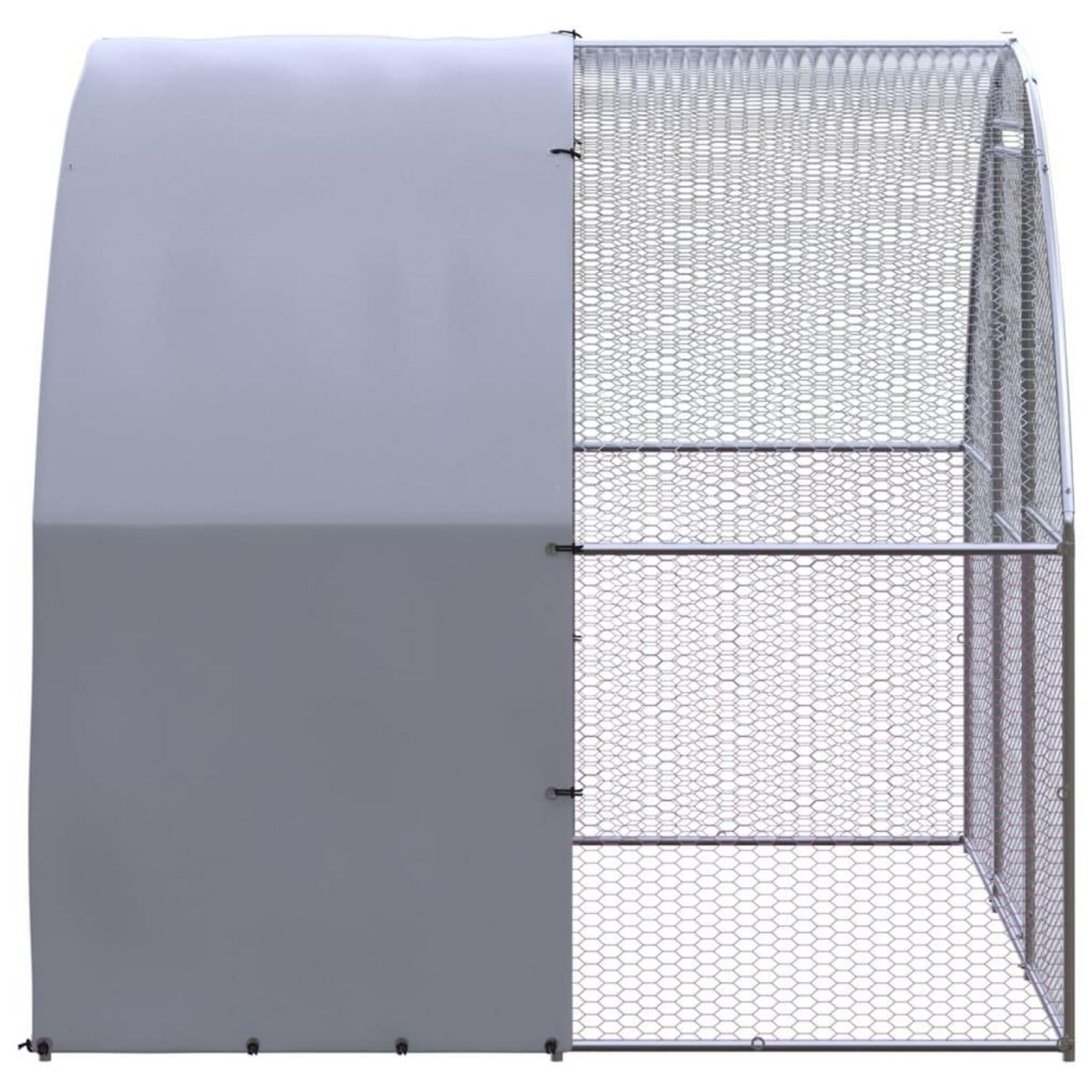 VIDAXL Poulailler d'exterieur 3x2x2 m Acier galvanise