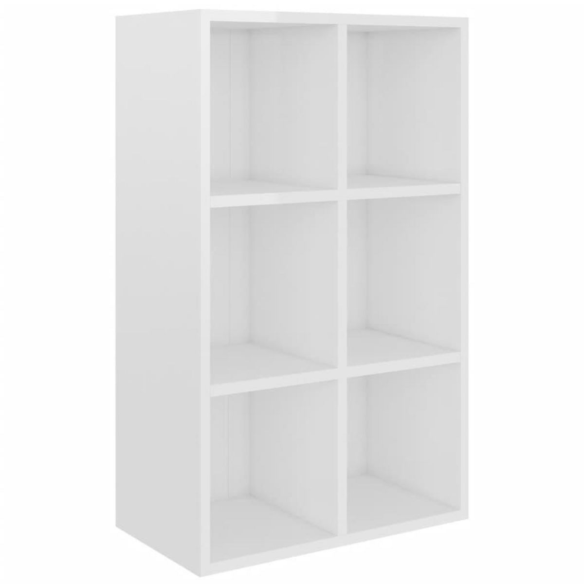 VIDAXL Bibliotheque/buffet blanc brillant 66x30x98cm bois d'ingenierie