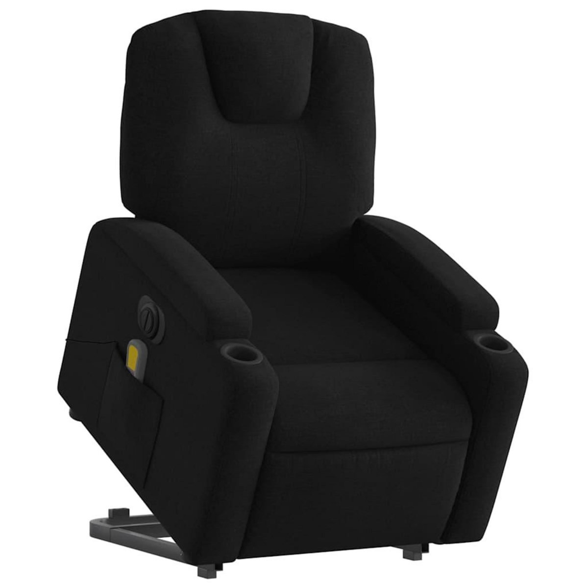 VIDAXL Fauteuil inclinable de massage electrique Noir Tissu