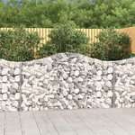 VIDAXL Panier de gabions arque 200x30x100/120 cm Fer galvanise