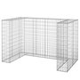 Voir la diapositive 2 : VIDAXL Mur en gabion pour poubelles Acier galvanise 180x100x110 cm
