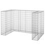 Voir la diapositive 2 : VIDAXL Mur en gabion pour poubelles Acier galvanise 180x100x110 cm