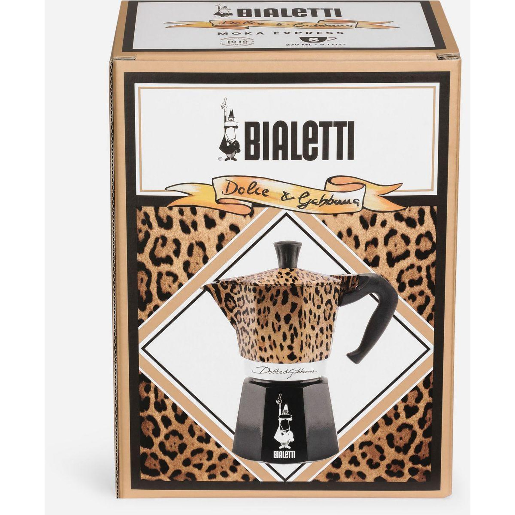Voir la diapositive 2 : BIALETTI Cafetière italienne Moka Dolce&Gabbana Leopard - capacité 6 tasses