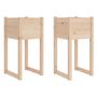 Voir la diapositive 2 : VIDAXL Jardinieres 2 pcs 40x40x81 cm Bois massif de pin