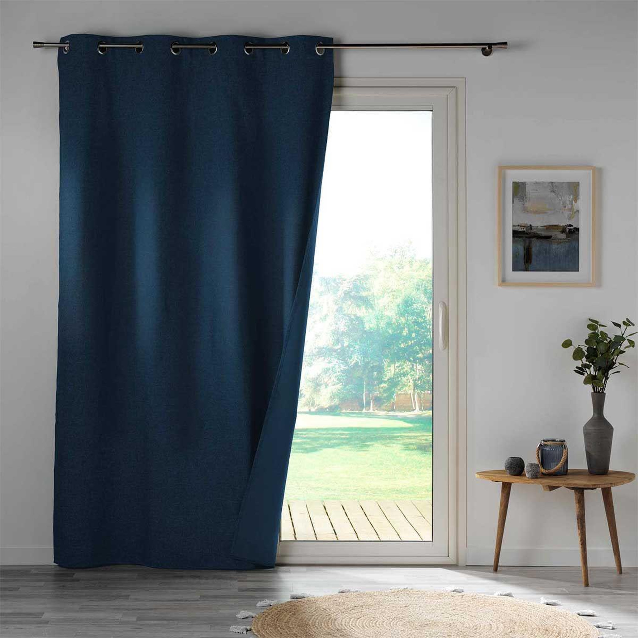 Voir la diapositive 3 : Douceur d'Intérieur Rideau occultant  obscure  140x260cm bleu marine