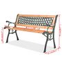 Voir la diapositive 6 : VIDAXL Banc de jardin 122 cm Bois