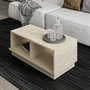 Voir la diapositive 4 : Habitat et Jardin Table basse en bois  Consept  90 x 45 x 36 cm - Travertin