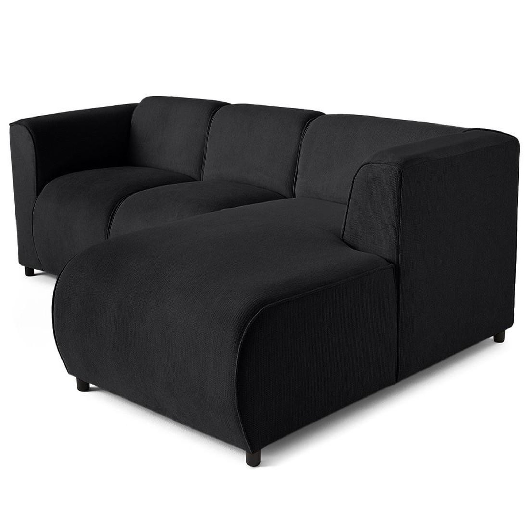 Voir la diapositive 2 : LISA DESIGN Suaro - canapé modulable d'angle droit 4 places en tissu texturé