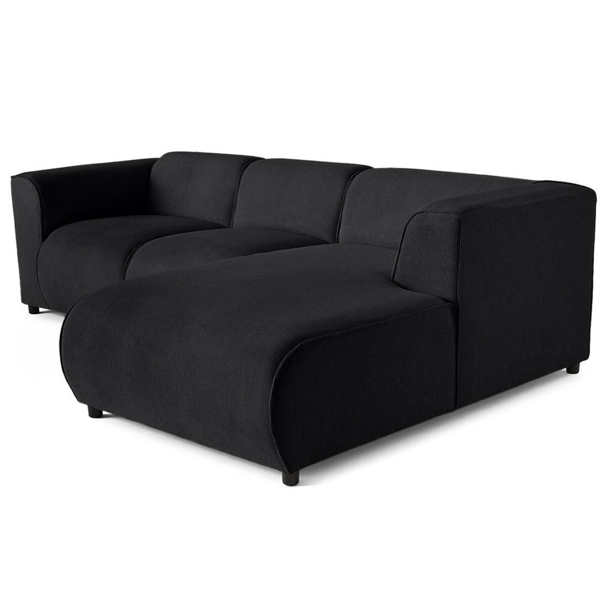 LISA DESIGN Suaro - canapé modulable d'angle droit 4 places en tissu texturé