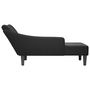 Voir la diapositive 5 : VIDAXL Fauteuil long avec accoudoir droit noir tissu