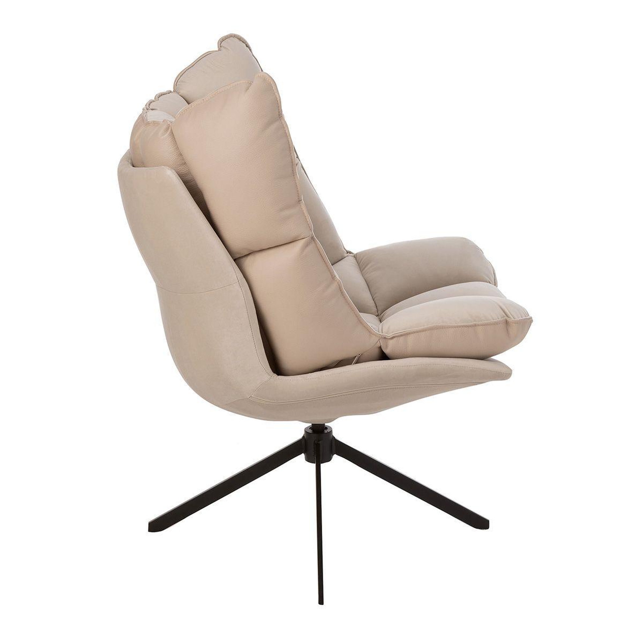 Voir la diapositive 3 : J-LINE Fauteuil design avec coussin  relax  92cm beige
