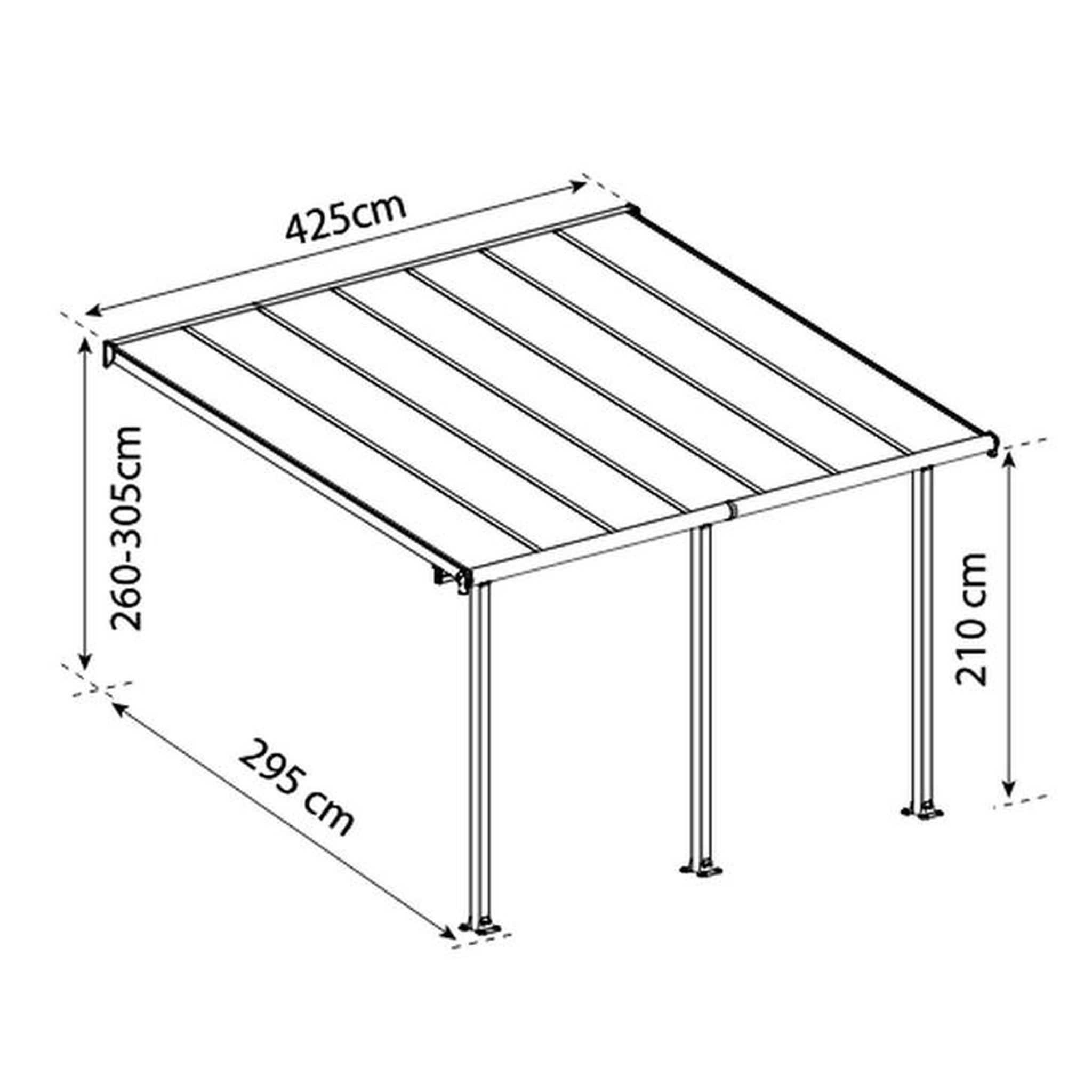 Voir la diapositive 2 : Palram Pergola 12.5m² blanc - 704218