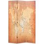 Voir la diapositive 1 : VIDAXL Cloison de separation pliable 120 x 170 cm Carte du monde Jaune