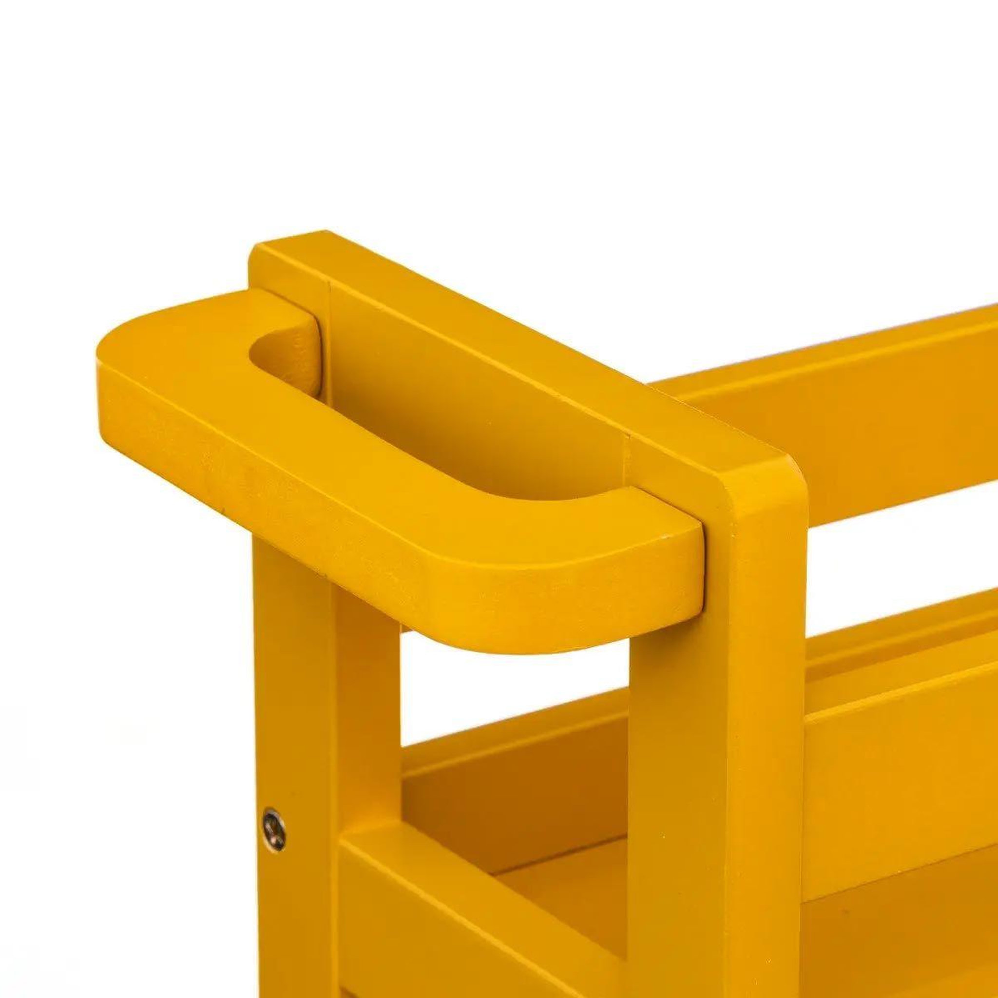 Voir la diapositive 2 : FIVE Desserte Salle de Bain 3 Niveaux  Colorama  75cm Jaune Moutarde