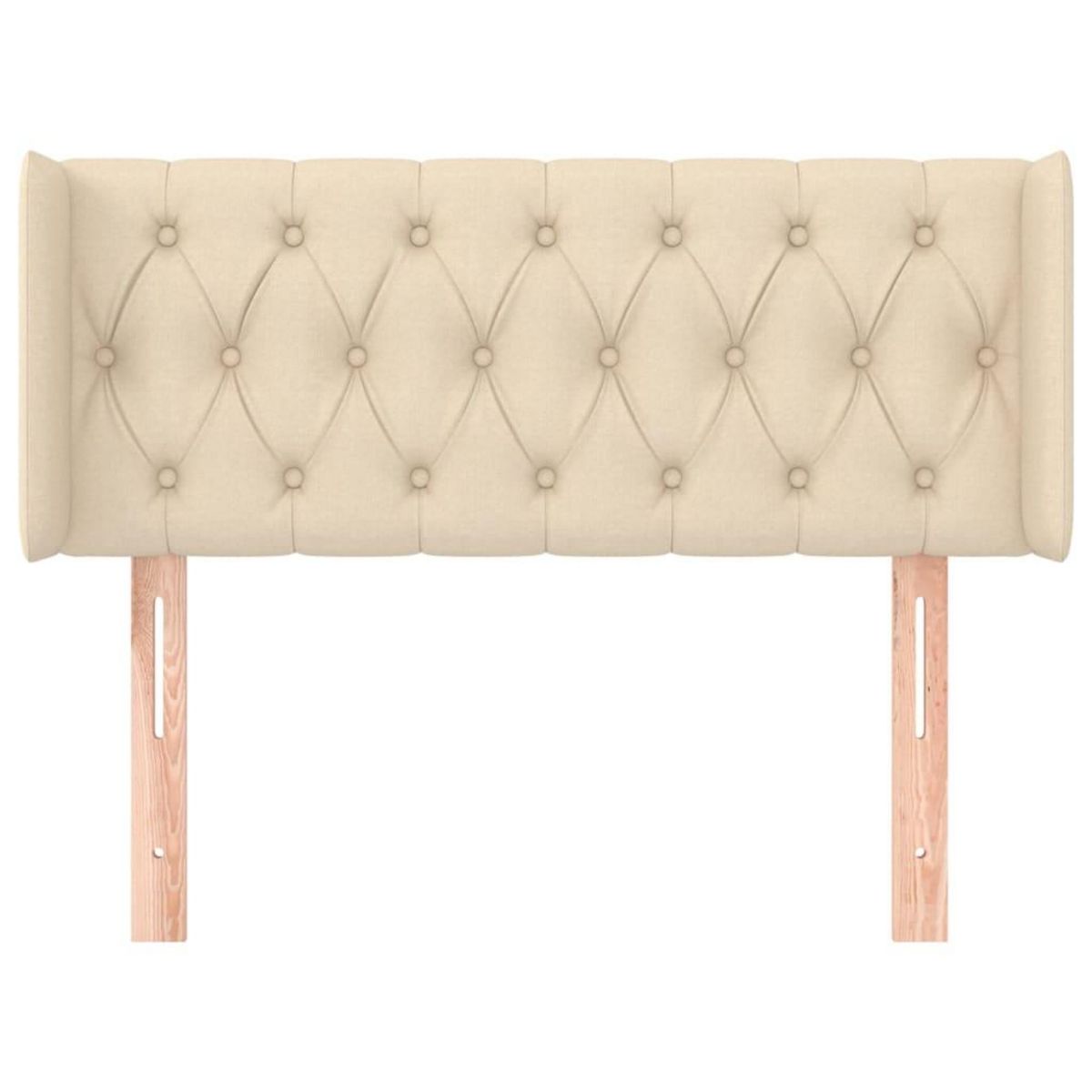 VIDAXL Tete de lit avec oreilles Creme 93x16x78/88 cm Tissu