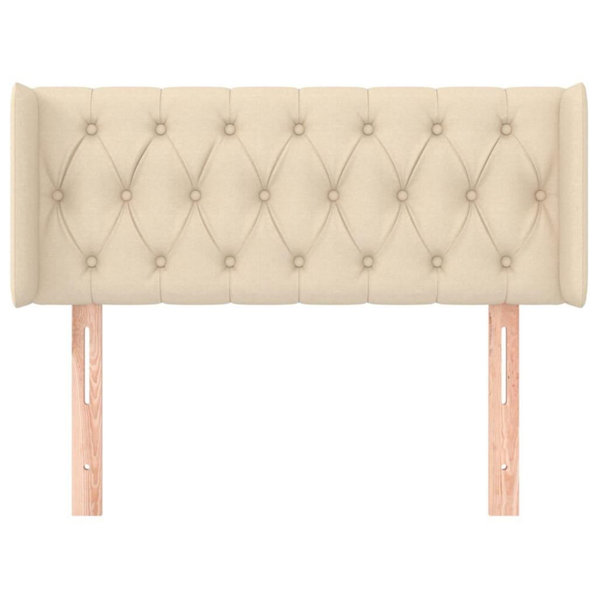 VIDAXL Tete de lit avec oreilles Creme 93x16x78/88 cm Tissu