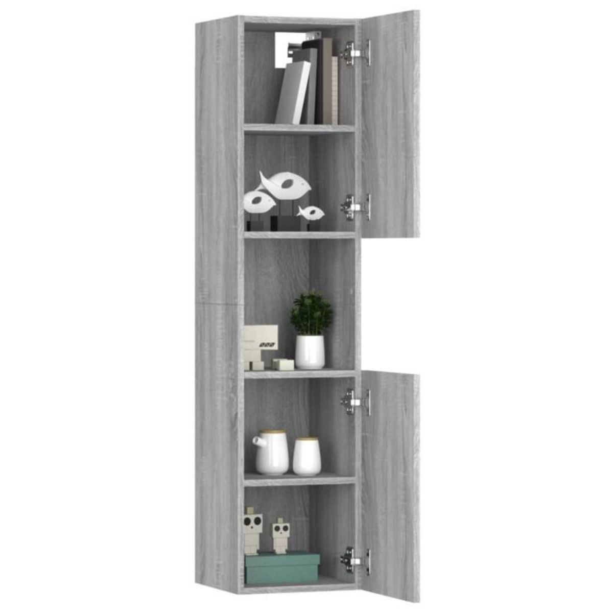 VIDAXL Armoire de bain Sonoma gris 30x30x130 cm Bois d ingénierie