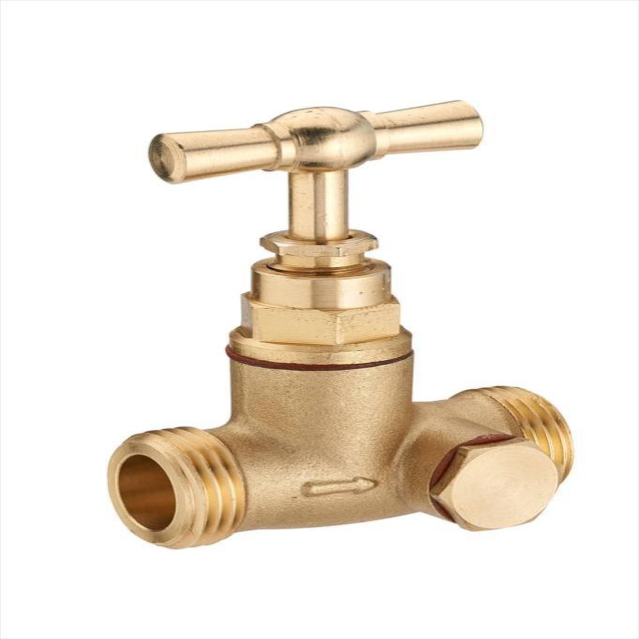 CENTRALE BRICO Robinet d'arrêt purgeur 2 bouchons mâle/mâle 15 x 21mm
