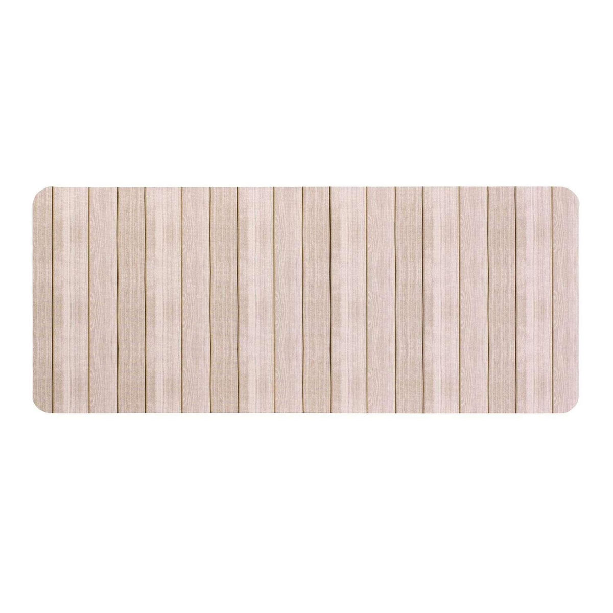 Douceur d'Intérieur Tapis de bain ultra absorbant effet bois - 50 x 120 cm