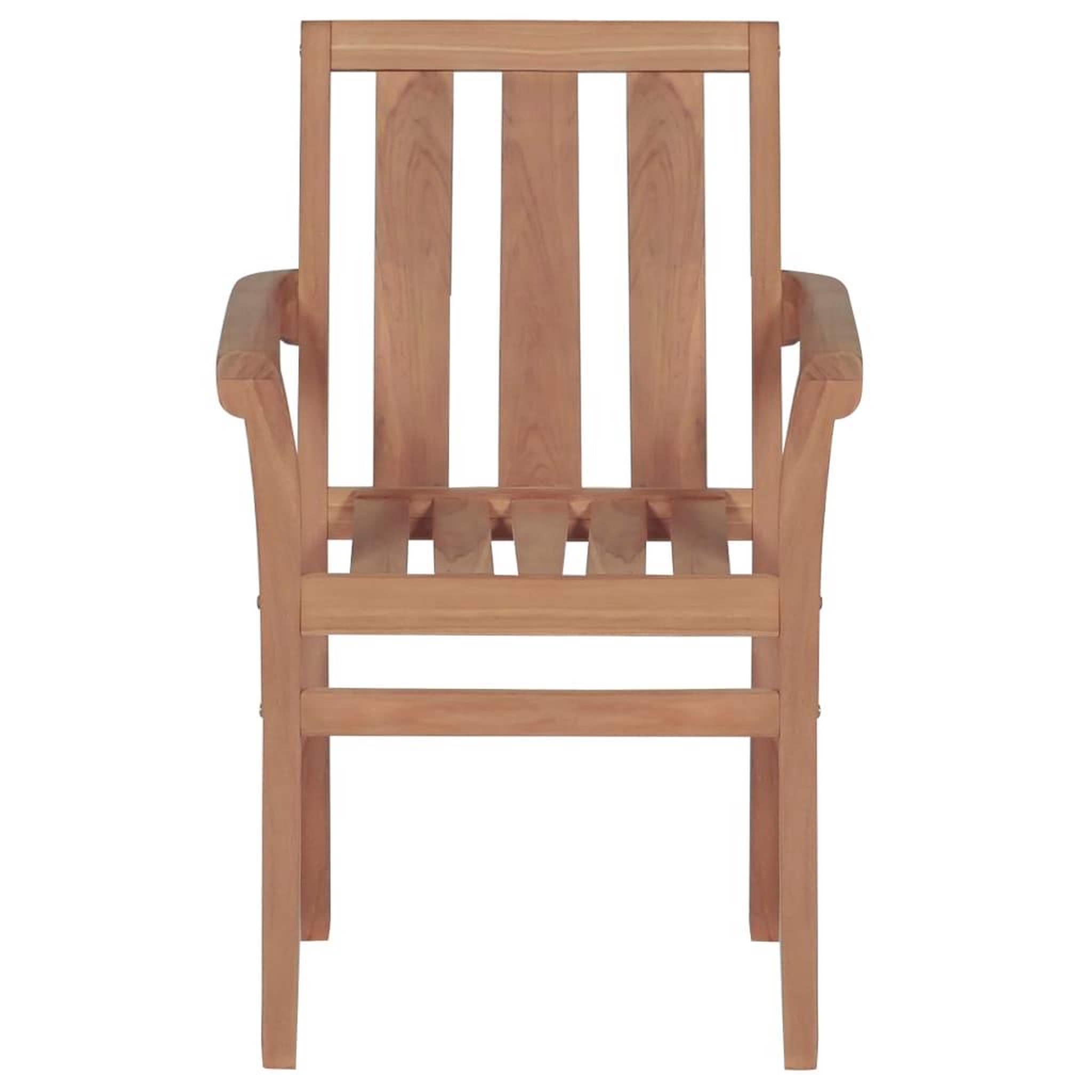 Voir la diapositive 5 : VIDAXL Chaises de jardin empilables avec coussins lot de 8 Teck solide