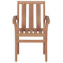 Voir la diapositive 5 : VIDAXL Chaises de jardin empilables avec coussins lot de 8 Teck solide