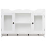 Voir la diapositive 3 : VIDAXL Vitrine murale avec etagere de Livre / DVD / Verre en MDF Blanc