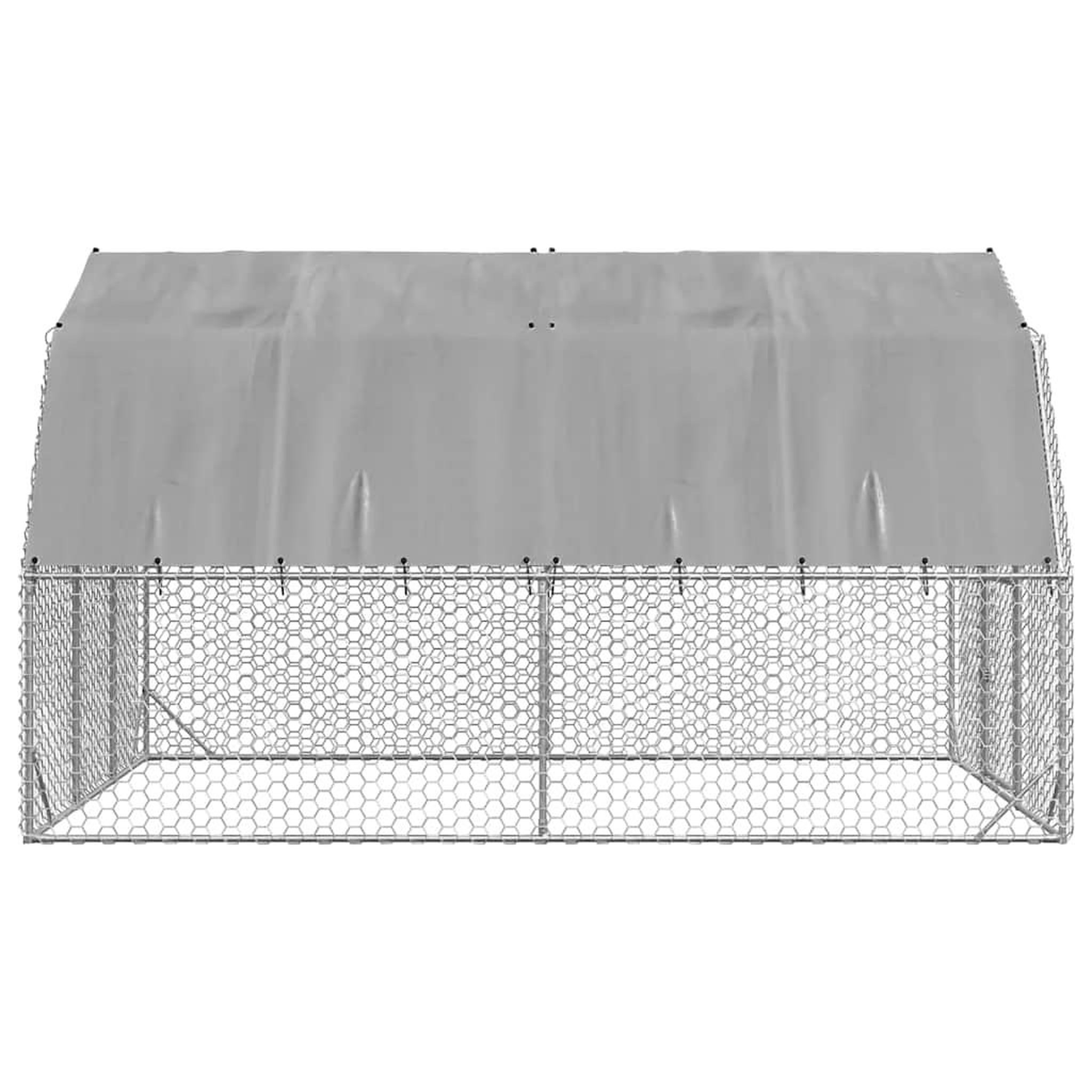 Voir la diapositive 4 : VIDAXL Poulailler avec toit 2,5x4x2,25 m acier galvanise
