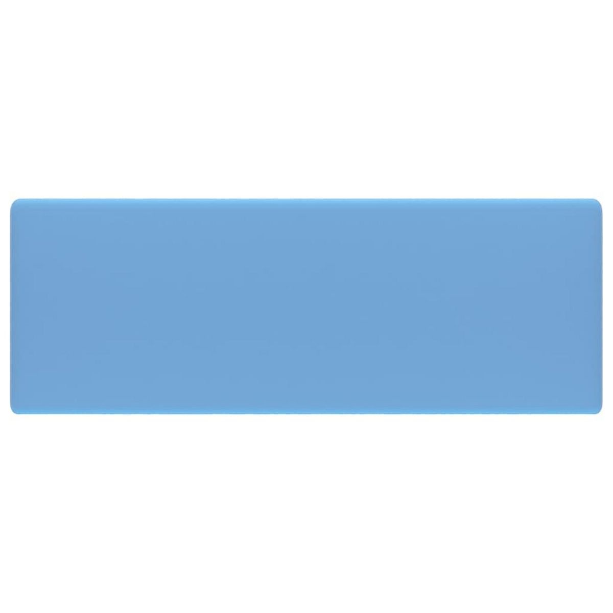 VIDAXL Lavabo carre a trop-plein Bleu clair mat 41x41 cm Ceramique