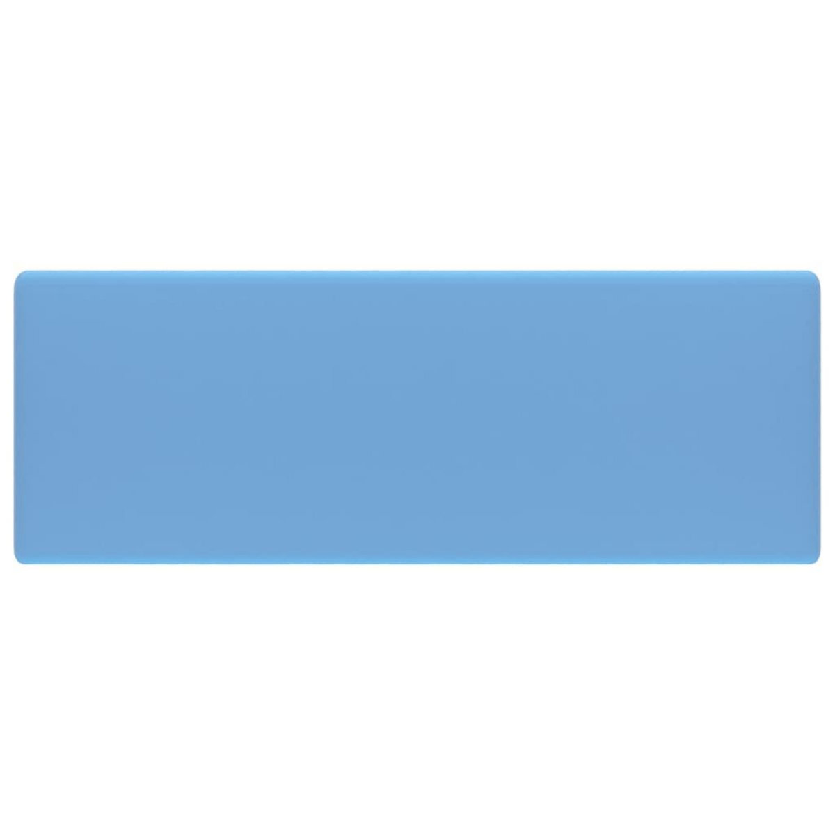 VIDAXL Lavabo carre a trop-plein Bleu clair mat 41x41 cm Ceramique