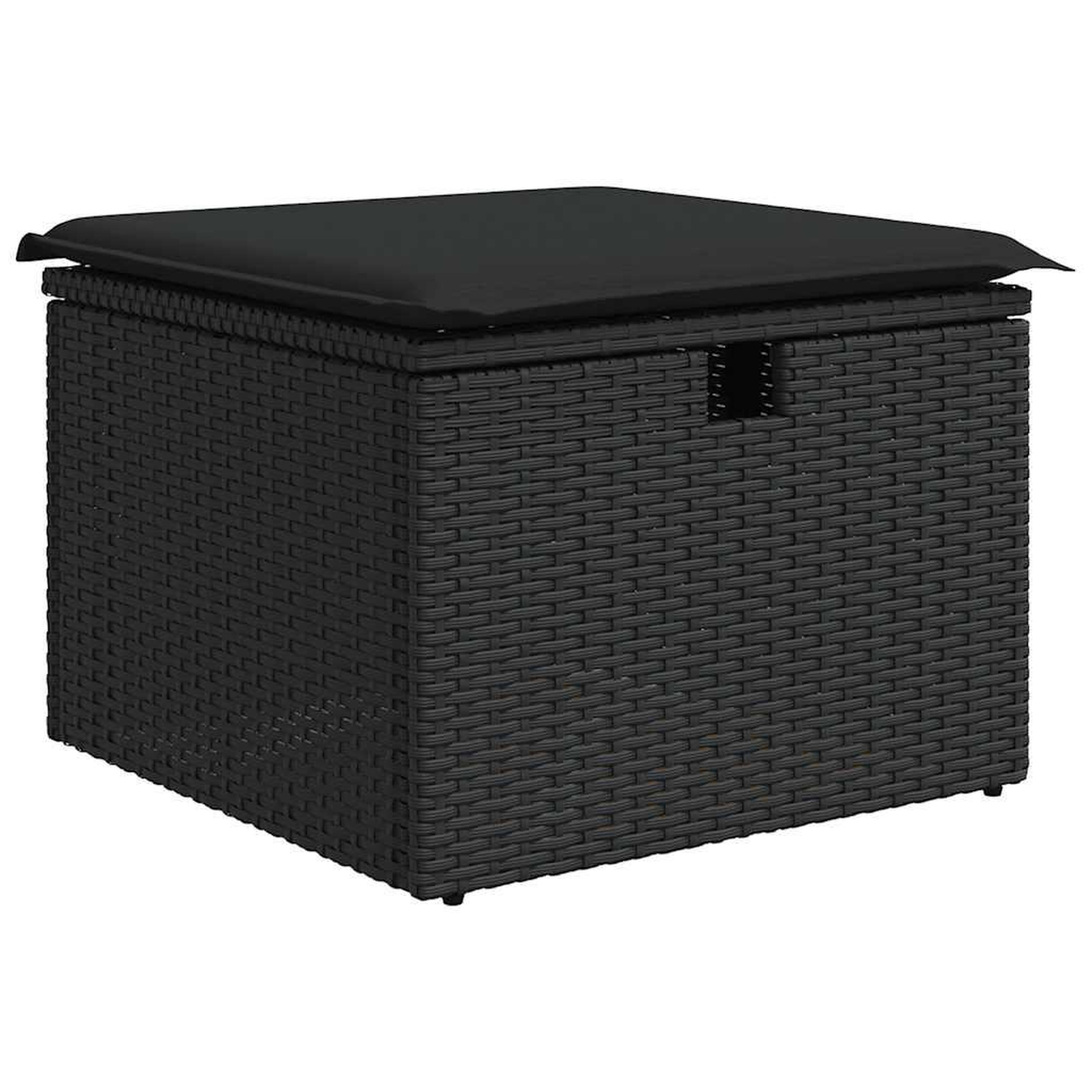 Voir la diapositive 5 : VIDAXL Salon de jardin 5 pcs avec coussins noir resine tressee