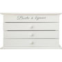 Voir la diapositive 2 : ATMOSPHERA Boîte à Bijoux Vitrée 3 Tiroirs  Charme  25cm Blanc