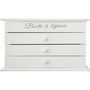 Voir la diapositive 2 : ATMOSPHERA Boîte à Bijoux Vitrée 3 Tiroirs  Charme  25cm Blanc