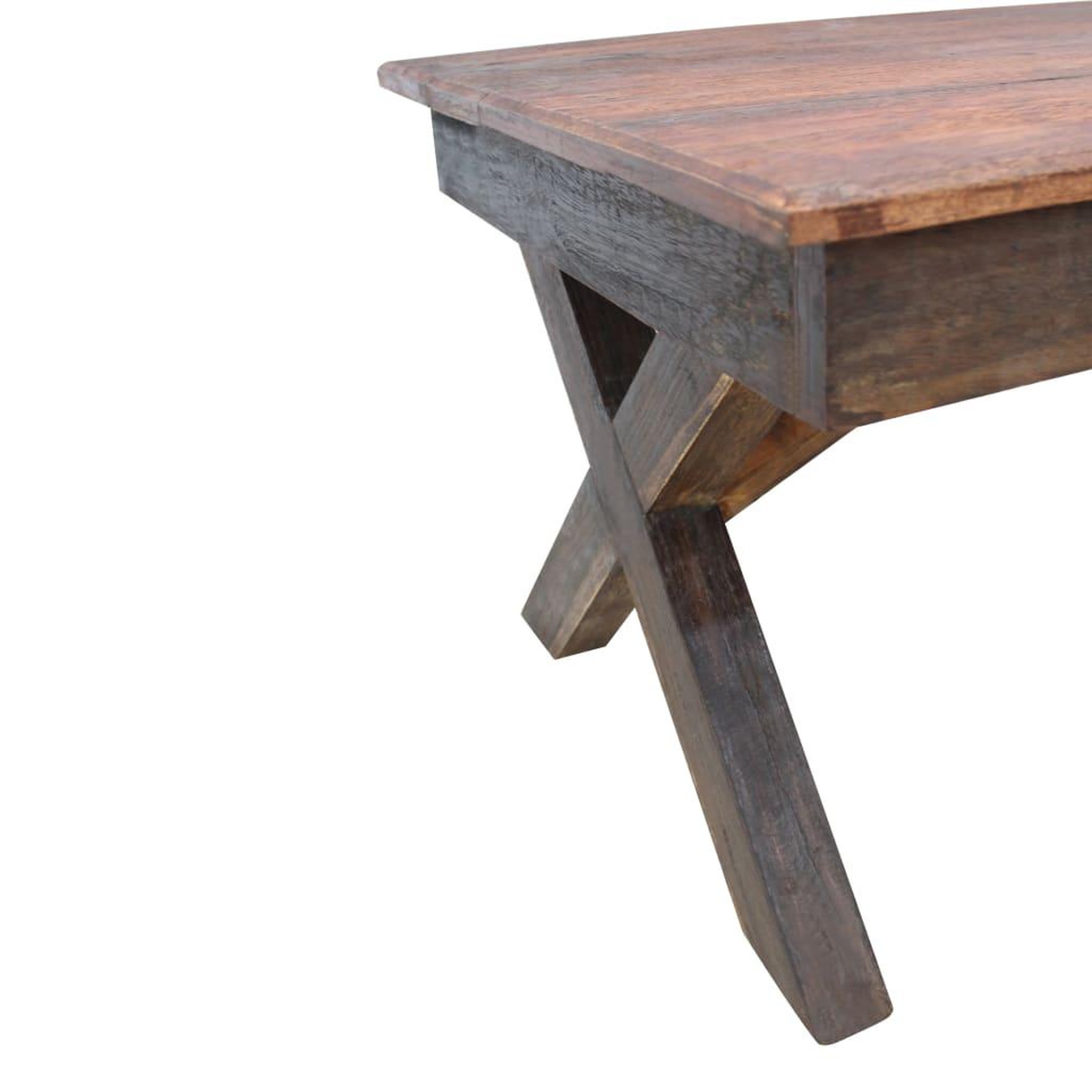 Voir la diapositive 3 : VIDAXL Table basse bois de recuperation melange 110x60x45 cm