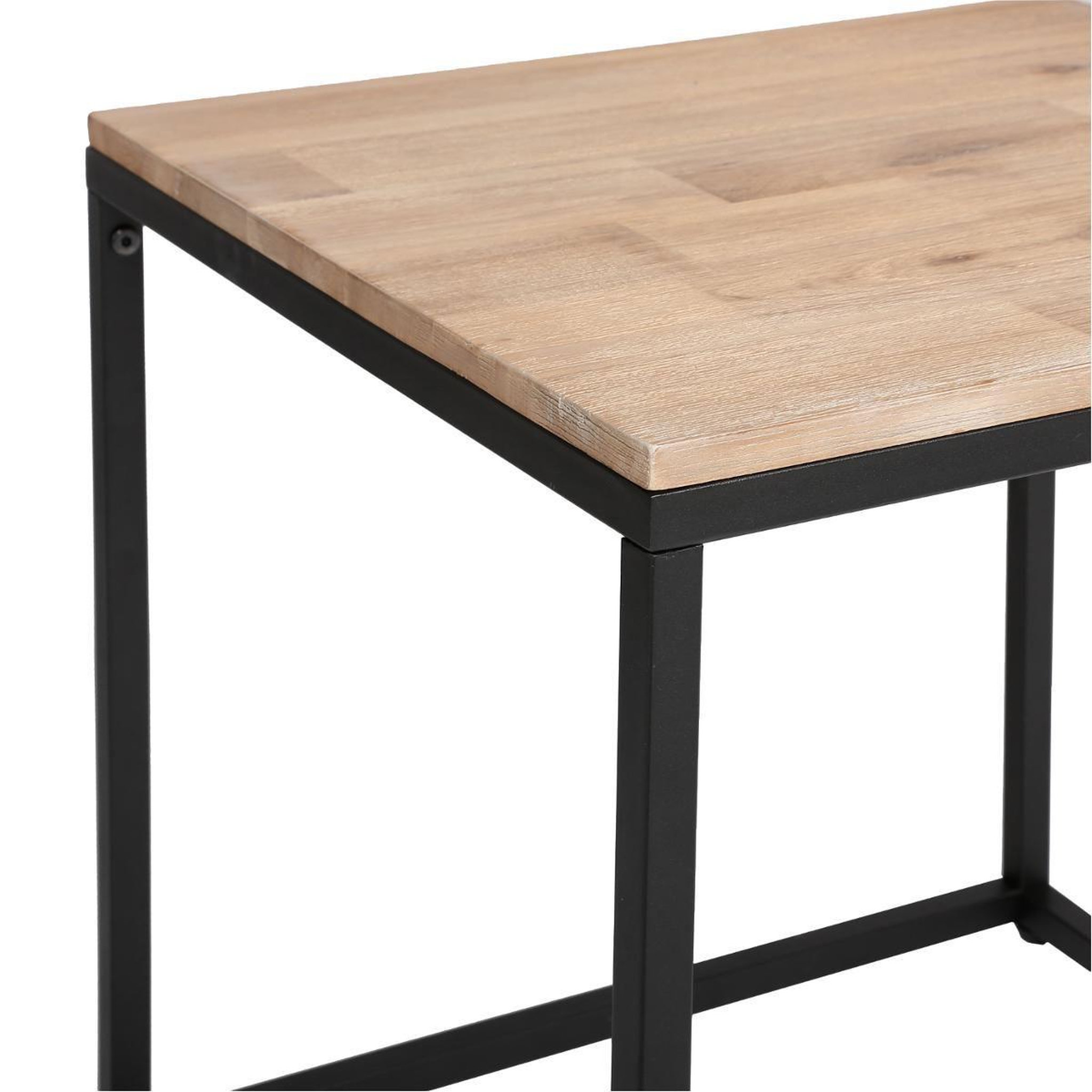 Voir la diapositive 3 : ATMOSPHERA Lot de 3 tables d'appoint gigognes  edena  50cm naturel