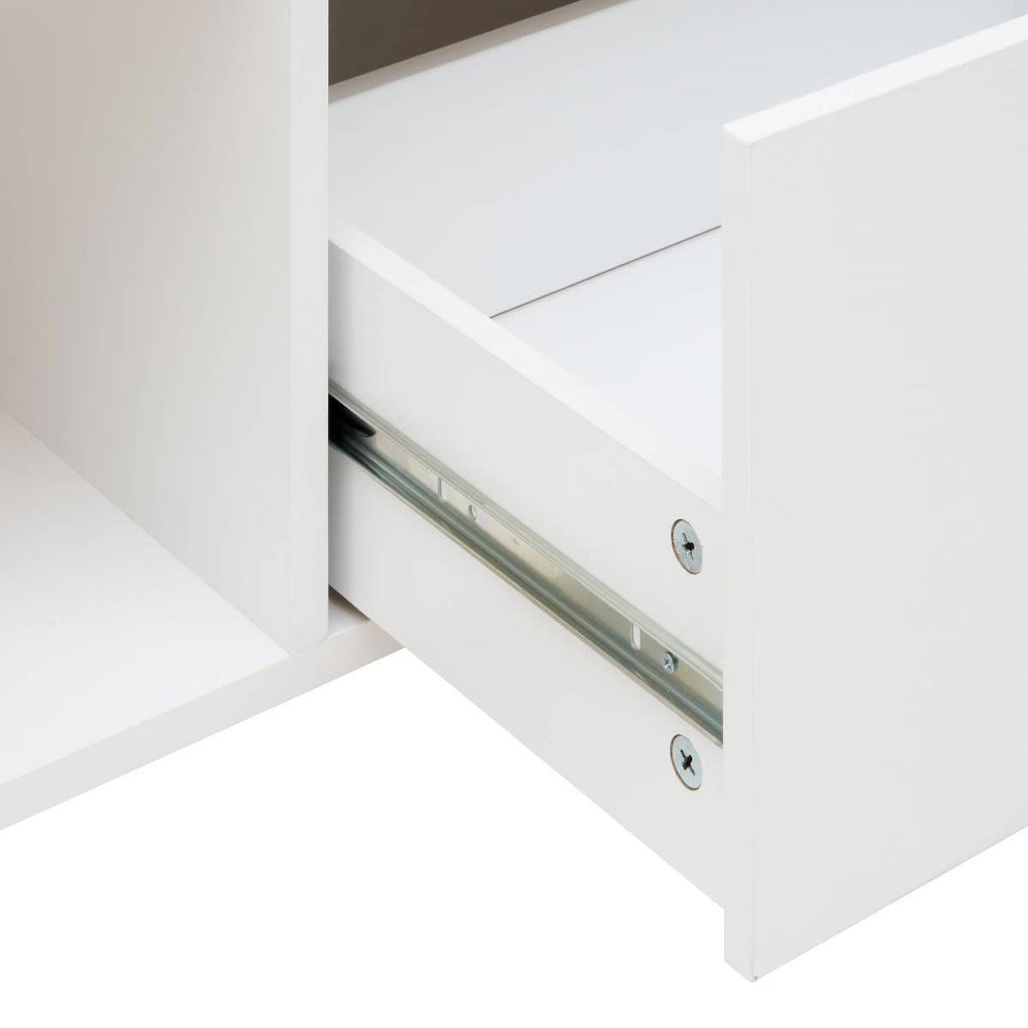 Voir la diapositive 5 : FIVE Table basse avec tiroir  luma  90cm blanc