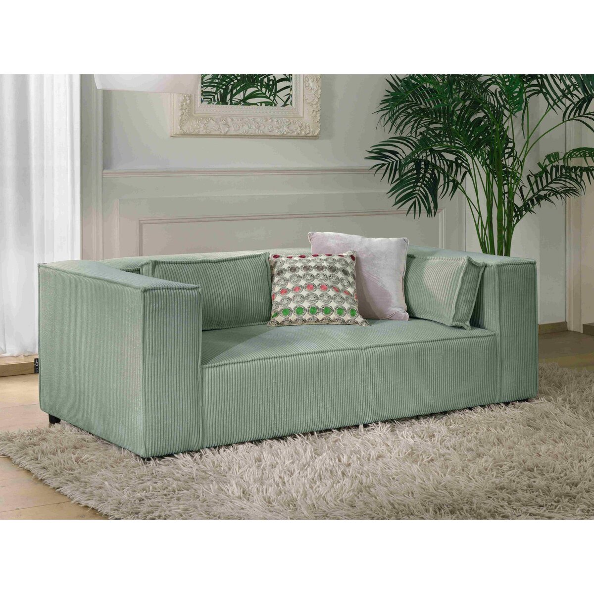 LISA DESIGN Stella - canapé fixe 2 places - en velours côtelé - style contemporain
