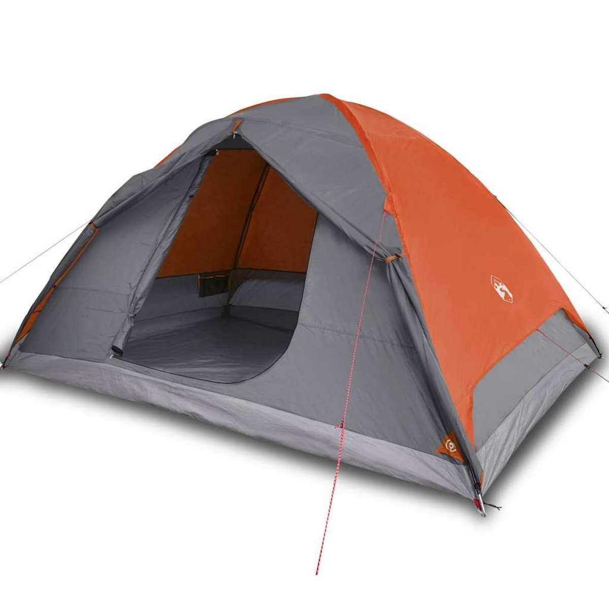 VIDAXL Tente de camping a dome 6 personnes orange impermeable
