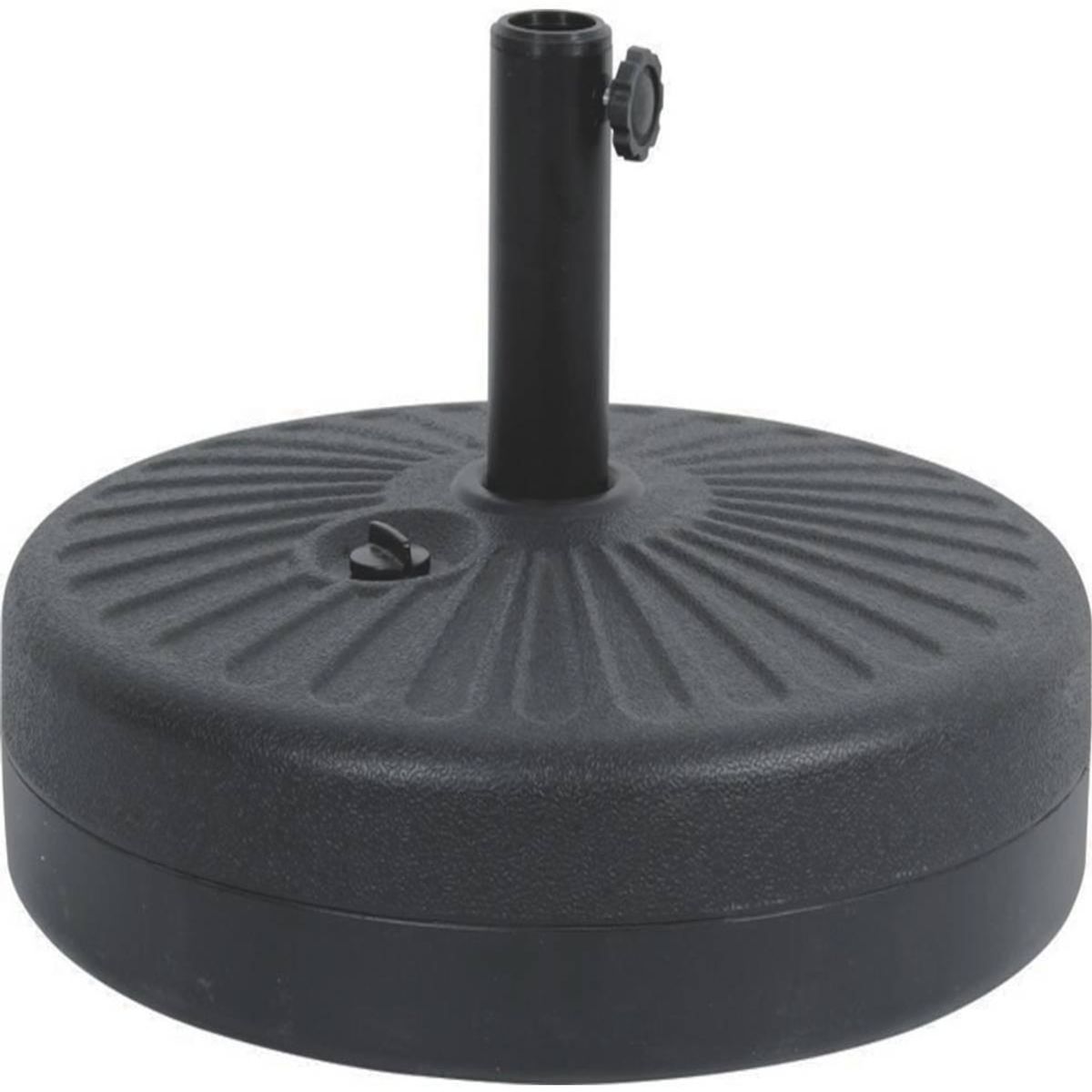 Habitat et Jardin Parasol jardin droit Alu  Sol  - Rond - Ø 3m - Gris - Avec pied à lester