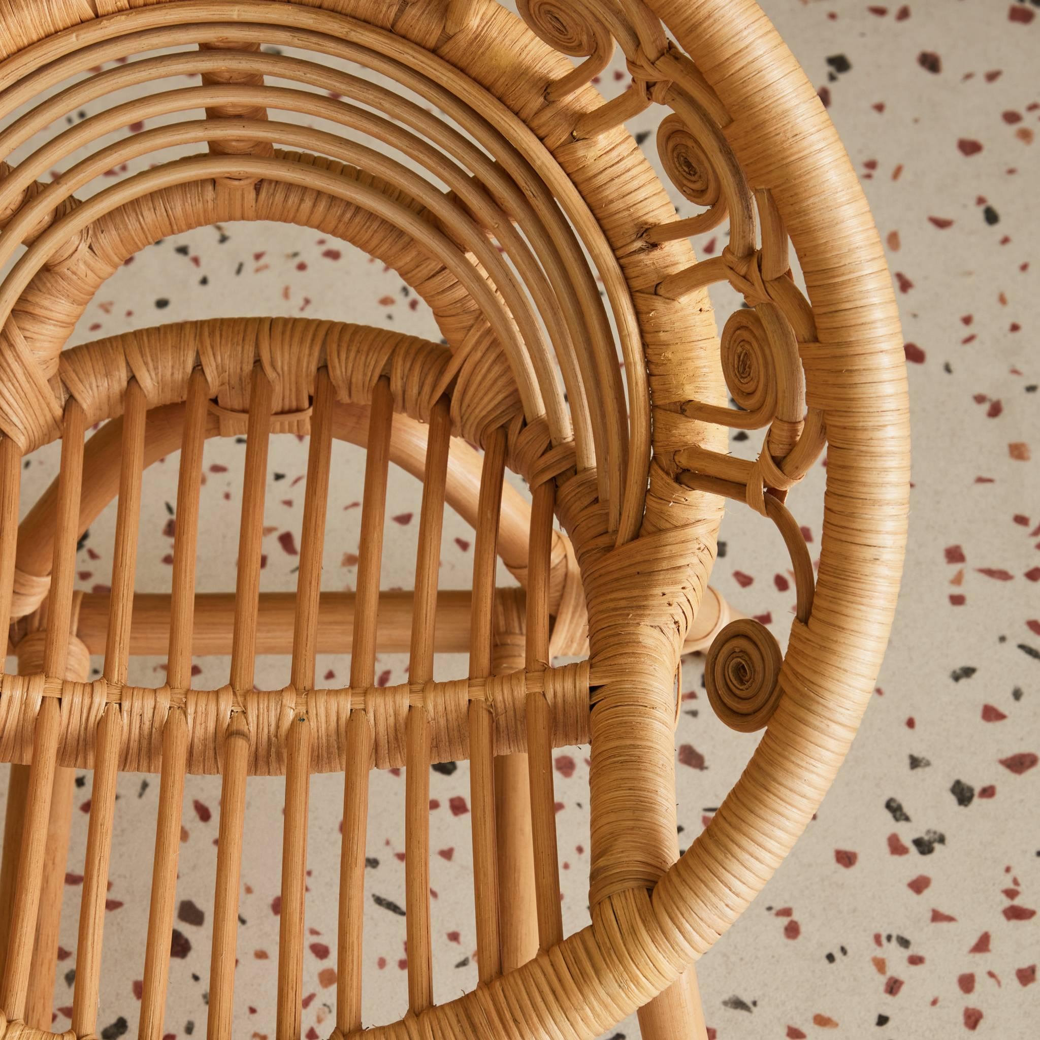 Voir la diapositive 4 : SWEEEK Chaise enfant en rotin Alice