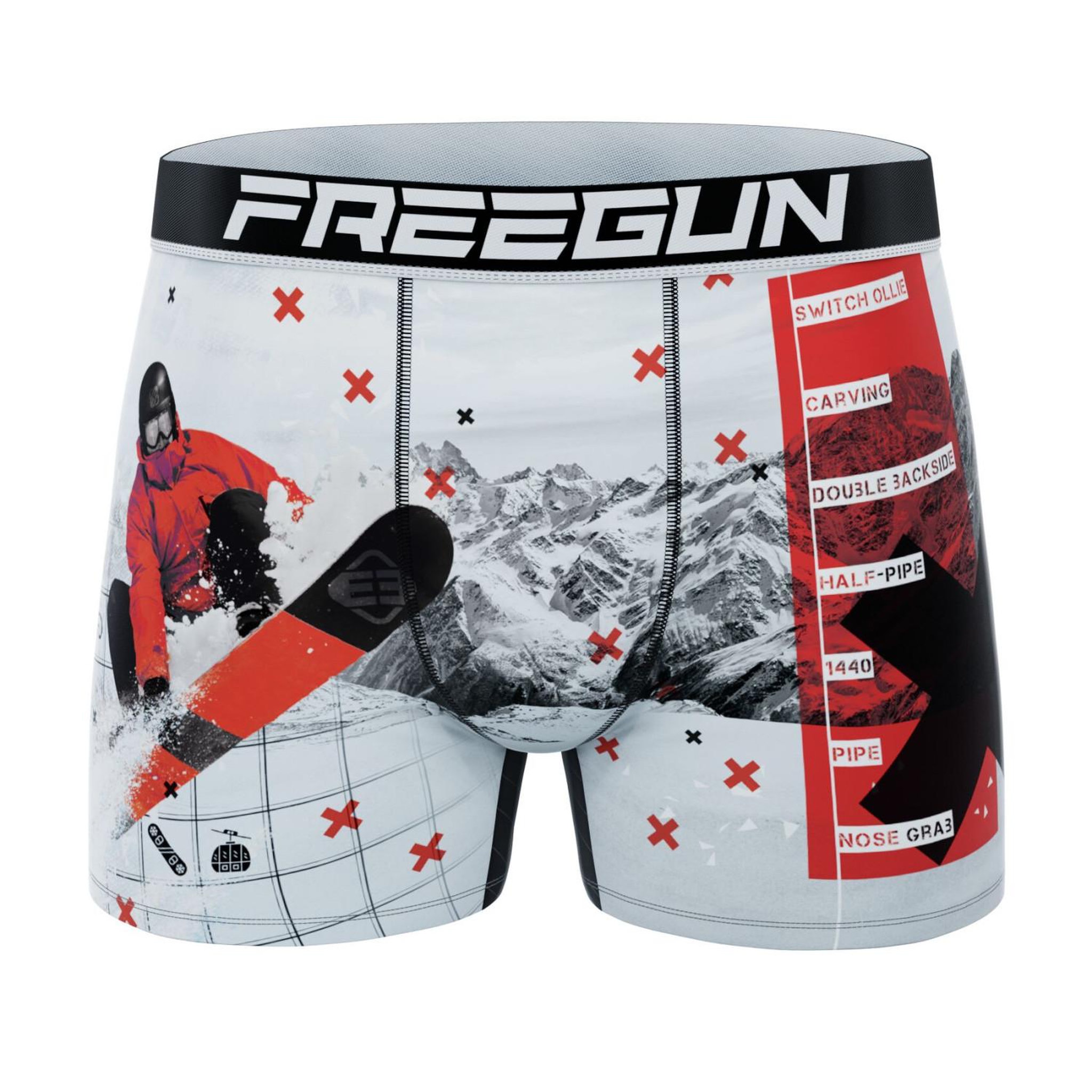 Voir la diapositive 6 : FREEGUN Lot de 4 boxers homme extremes sports
