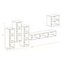 Voir la diapositive 3 : Paris Prix Meuble TV Mural Design  Switch XIII  330cm Naturel & Blanc