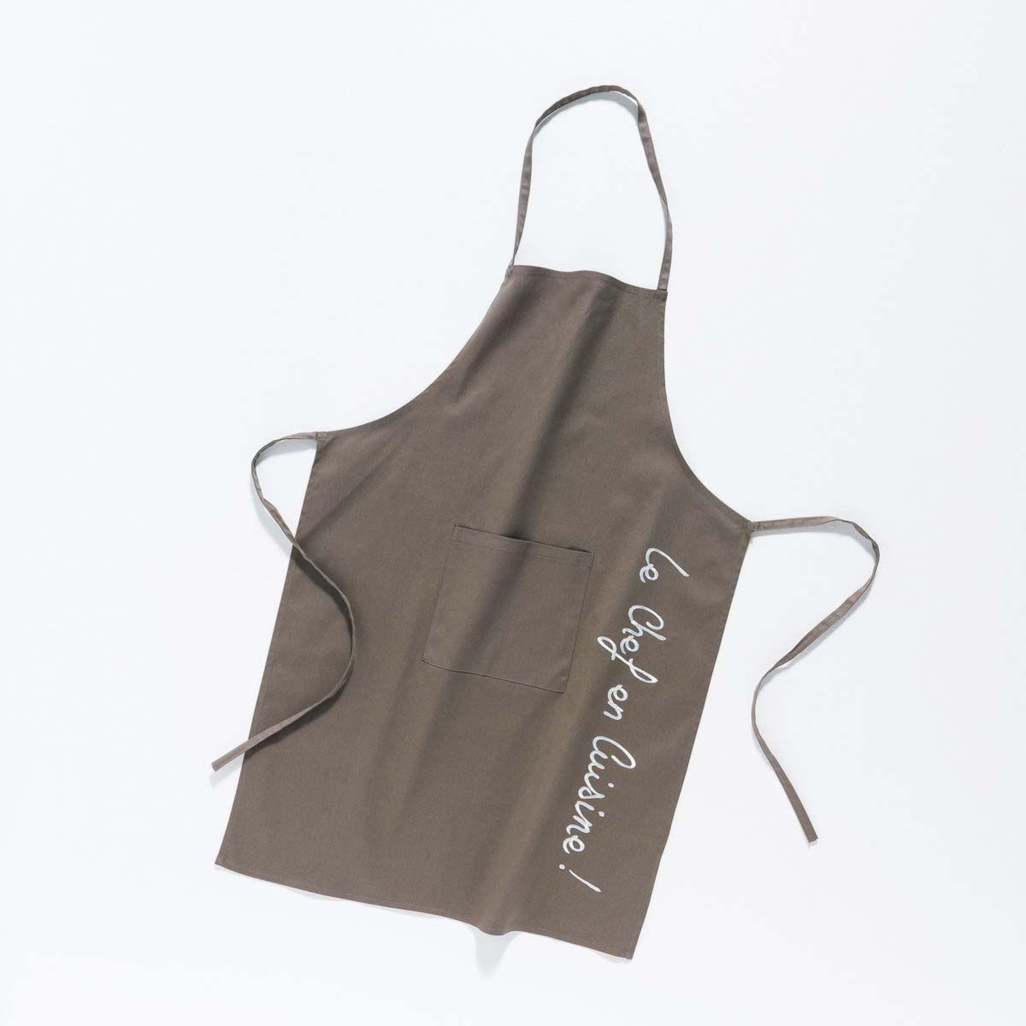Voir la diapositive 2 : Douceur d'Intérieur Tablier de Cuisine  Cuistot  84cm Taupe