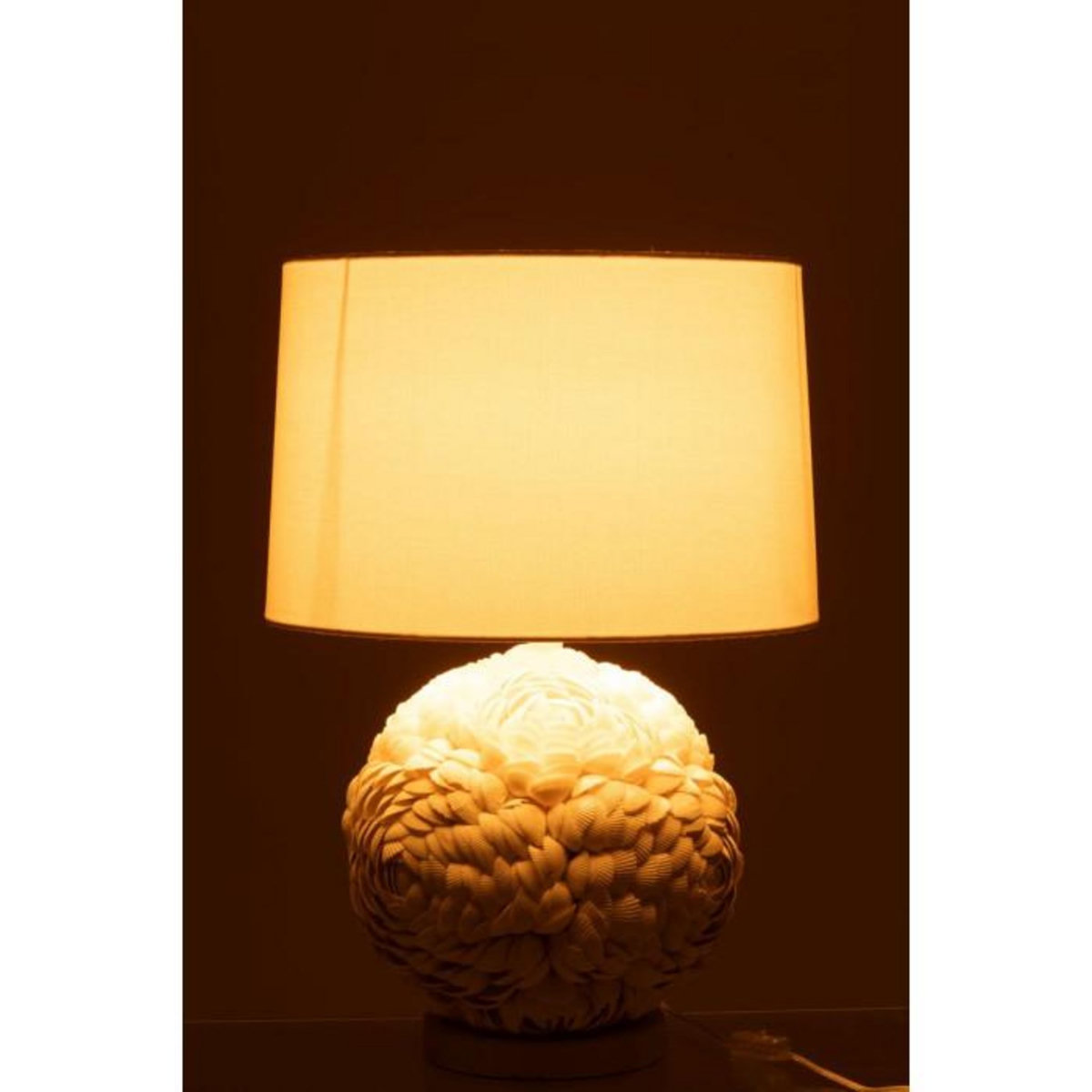 Paris Prix Lampe à Poser Coquillage  Beach  59cm Blanc