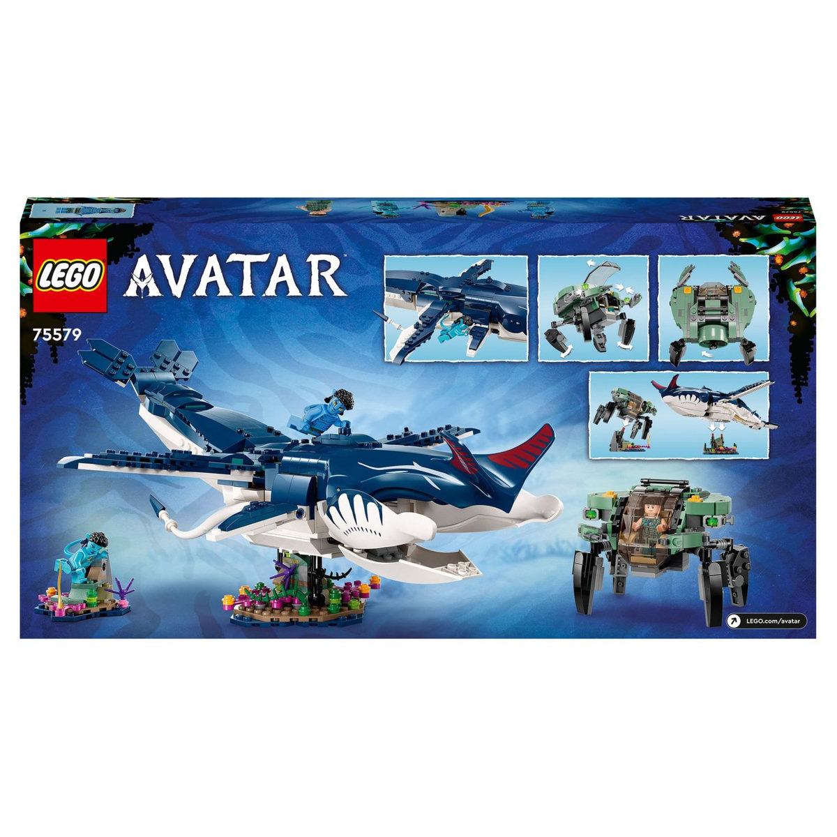 LEGO Avatar 75579 Payakan la Tulkun et Crabsuit, Jouet de Construction, La Voie de l'Eau Film, Set Océan Sous-Marin avec Figurine Animal Marin