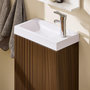 Voir la diapositive 4 : SOBUY SoBuy - Meuble Lavabo à une porte - Marron Foncé - 40x22x56cm - Moderne - BZR196-BR