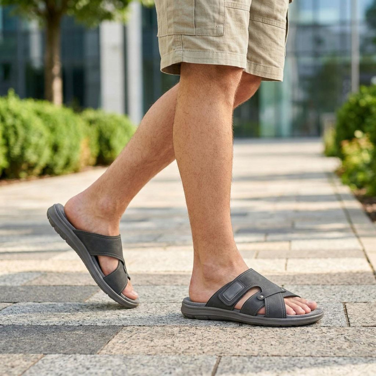 OZABI OZABI Sandales homme croisées confort scratch été